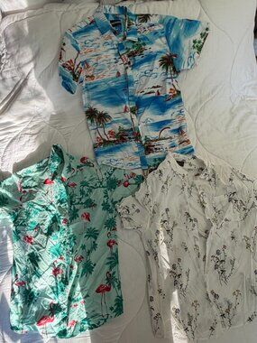 Men’s Collared Shirts Bundle – Polos & Hawaiian Shirts | Various Sizes